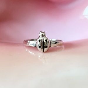 Sterling Silver Ladybug Midi Ring Toe Ring
